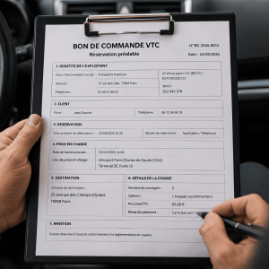 VTC : le bon de commande reste une obligation essentielle en 2026